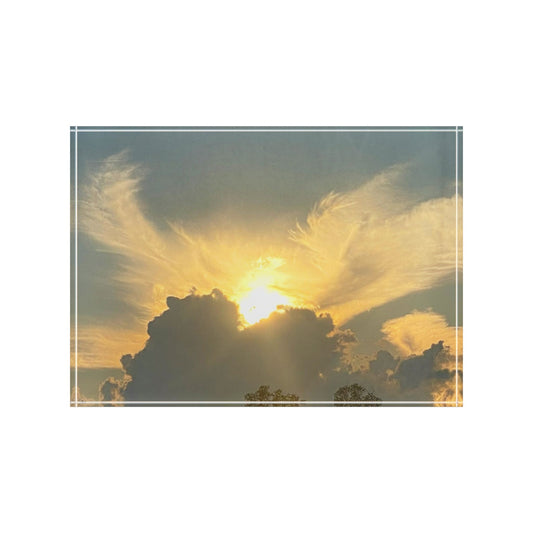 Sunrise Angel Wings Photo Block — Acrylic Tabletop Art