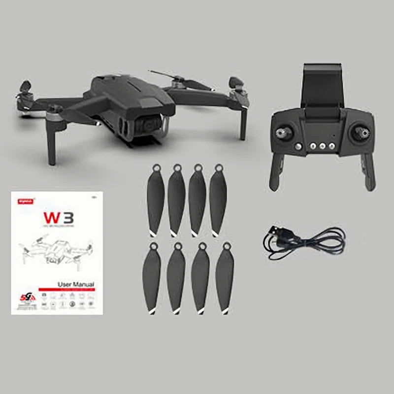 2K GPS Brushless Drone with EIS Camera - Professional W3 New Quadcopter for Aerial Photography
