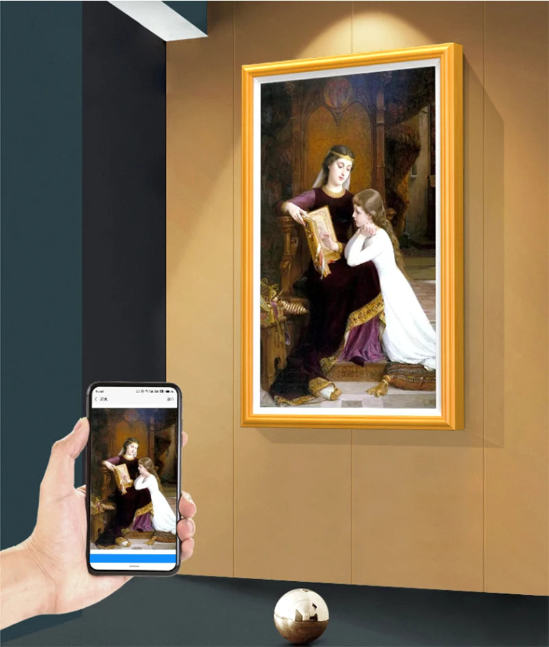 Electronic Nft Photo Wallet Crypto Album Art Gallery Frame Wall Mounted Advertising Display Touch Screen Digital Signage