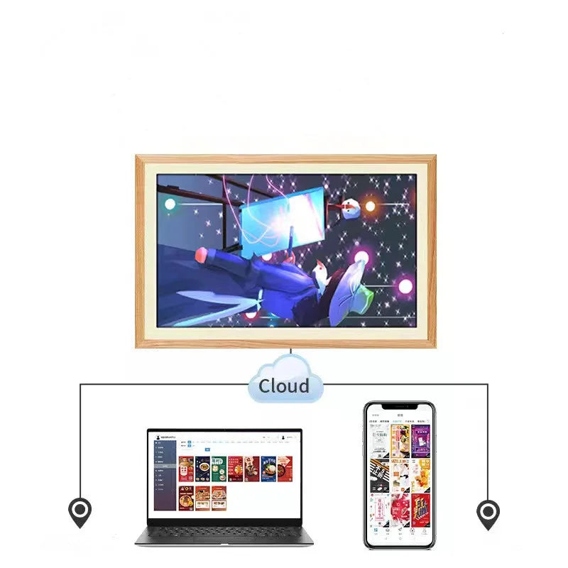 Electronic Nft Photo Wallet Crypto Album Art Gallery Frame Wall Mounted Advertising Display Touch Screen Digital Signage