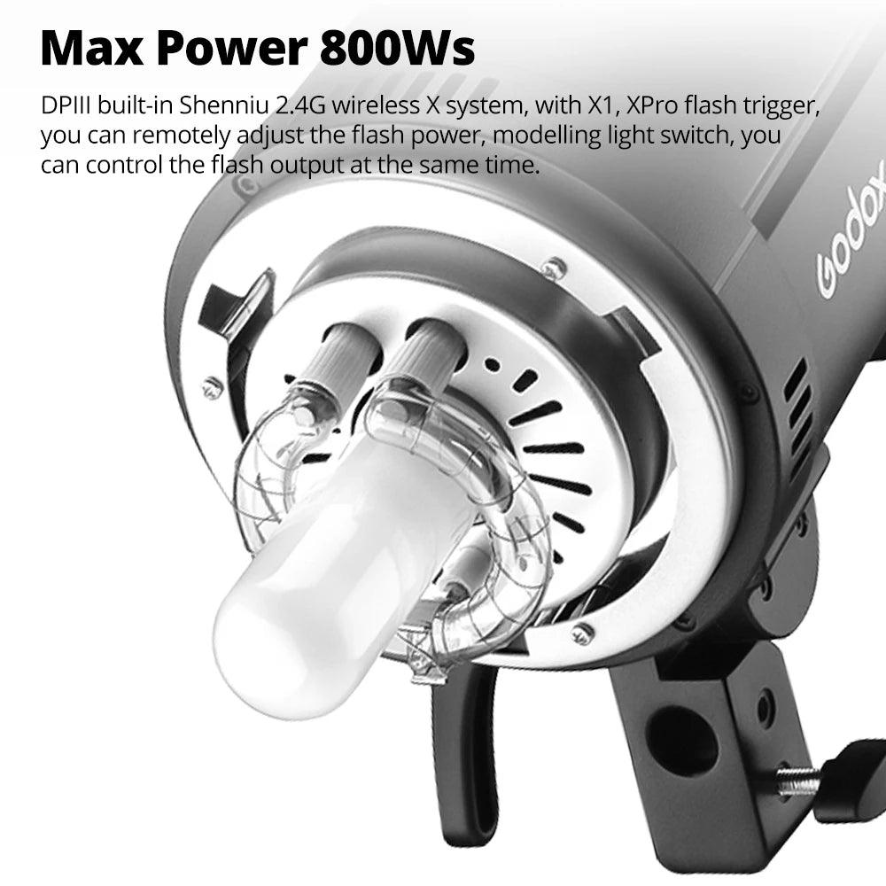 Godox DP800III 220V Studio Flash Light Strobe Lighting Lamp 2.4G 800Ws for Wedding Portrait Photography VS Godox AD300Pro