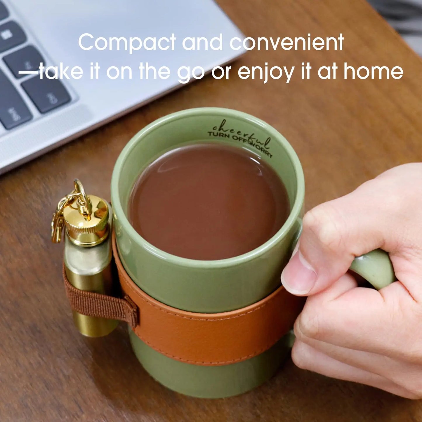 BespritGift Novelty Coffee Set Retro Portable Mini Whiskey Flask & Mug Set Personal Man Gift Ideas for Travel Camping Lover